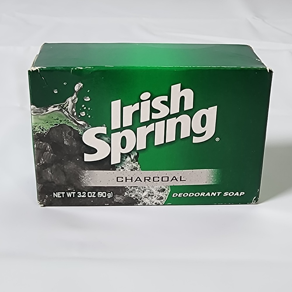 Irish Spring Charcoal Deodorant Soap 1 Bar 3.2oz  No Flaxseed Oil